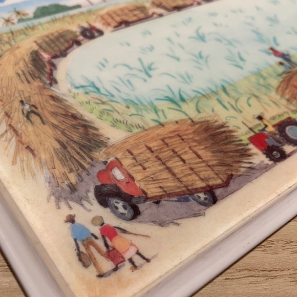 Melamine tray signed Jill Walker Barbados - Picture 6 of 11